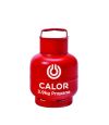 A red Calor 3.9kg Propane gas bottle with a handle to carry