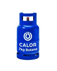 A blue Calor 7kg Butane gas bottle