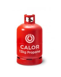 A red Calor 13kg Propane gas bottle