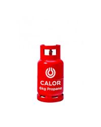 A red Calor 6kg Propane gas bottle
